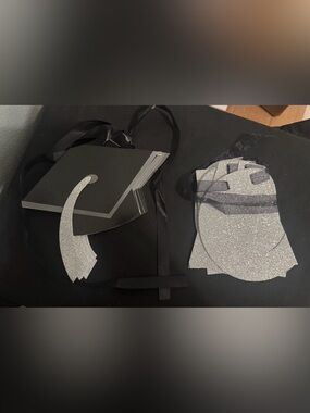 2 Black & Silver Graduation Banners